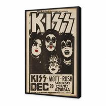 Quadro decorativo Banda Kiss poster retrô com moldura 60x40 Quadro decorativo Banda Kiss poster retrô com moldura 60x40