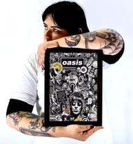 Quadro Decorativo Banda Oasis Rock Arte Quadro Decorativo Banda Oasis Rock Arte