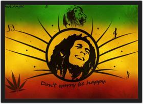 Quadro Decorativo Bandas Bob Marley Reggae Com Moldura Salas e Quartos G06