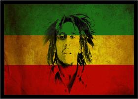 Quadro Decorativo Bandas Bob Marley Reggae Pop Música Lojas Quartos Salas Com Moldura RC009