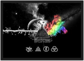 Quadro Decorativo Bandas Led Zeppelin Com Moldura Salas e Quartos G03 - Vital Quadros