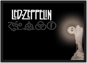 Quadro Decorativo Bandas Led Zeppelin Com Moldura Salas e Quartos G06 - Vital Quadros