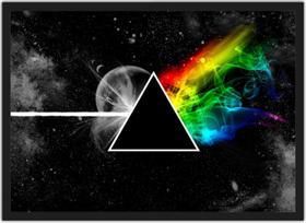Quadro Decorativo Bandas Pink Floyd Com Moldura Salas e Quartos