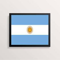 Quadro Decorativo Bandeira Argentina 24x18cm