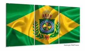 Quadro Decorativo Bandeira Brasil Império 120x60 Quadro Decorativo Bandeira Brasil Império 120x60