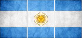 Quadro Decorativo Bandeira Da Argentina Países Decoração Quartos Sala