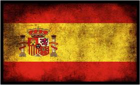 Quadro Decorativo Bandeira Da Espanha Manto País Salas Lojas Escritório Quartos Com Moldura RC001 Quadro Decorativo Bandeira Da Espanha Manto País Salas Lojas Escritório Quartos Com Moldura RC001
