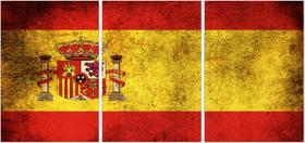 Quadro Decorativo Bandeira Da Espanha Países Decoração Quartos Sala