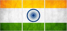 Quadro Decorativo Bandeira da índia Países Decoração Quartos Sala