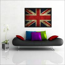 Quadro Decorativo Bandeira Da Inglaterra Decoração Com Moldura - Vital Quadros