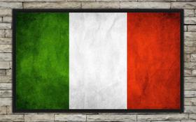 Quadro Decorativo Bandeira Da Itália Com Moldura TT004