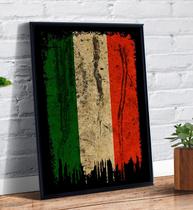 Quadro Decorativo Bandeira Da Italia Desgastada