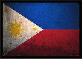 Quadro Decorativo Bandeira Das Filipinas País Salas Casa Lojas Escritório Quartos Com Moldura RC014 Quadro Decorativo Bandeira Das Filipinas País Salas Casa Lojas Escritório Quartos Com Moldura RC014