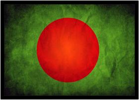 Quadro Decorativo Bandeira De Bangladesh País Salas Casa Lojas Escritório Quartos Com Moldura RC009