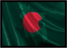 Quadro Decorativo Bandeira De Bangladesh País Salas Casa Lojas Escritório Quartos Com Moldura RC013 Quadro Decorativo Bandeira De Bangladesh País Salas Casa Lojas Escritório Quartos Com Moldura RC013