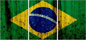 Quadro Decorativo Bandeira Do Brasil Países Decoração Quartos Sala P001