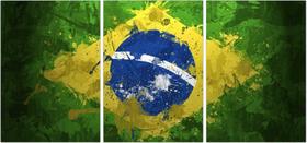 Quadro Decorativo Bandeira Do Brasil Países Decoração Quartos Sala P003