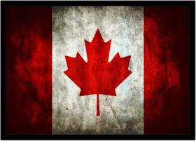 Quadro Decorativo Bandeira Do Canadá Manto País Salas Lojas Escritório Quartos Com Moldura RC002