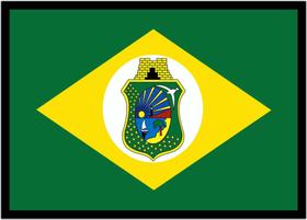 Quadro Decorativo Bandeira Do Estado Do Ceará Escritórios Salas Lojas Quartos Com Moldura RC044