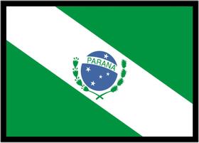 Quadro Decorativo Bandeira Do Estado Do Paraná Escritórios Salas Lojas Quartos Com Moldura RC045