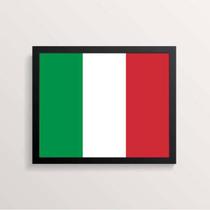 Quadro Decorativo Bandeira Itália 24x18cm