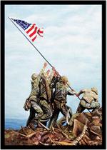 Quadro Decorativo Bandeira Iwo Jima Salas Lojas Quartos Com Moldura RC051 Quadro Decorativo Bandeira Iwo Jima Salas Lojas Quartos Com Moldura RC051