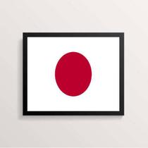 Quadro Decorativo Bandeira Japão 33X24Cm