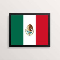 Quadro Decorativo Bandeira México 45x34cm