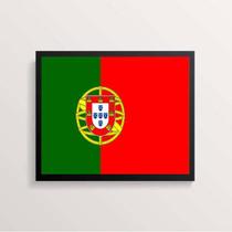 Quadro Decorativo Bandeira Portugal 45x34cm