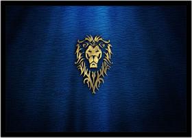 Quadro Decorativo Bandeira World Of Warcraft Casa Salas Lojas Escritório Quartos Com Moldura RC022 Quadro Decorativo Bandeira World Of Warcraft Casa Salas Lojas Escritório Quartos Com Moldura RC022