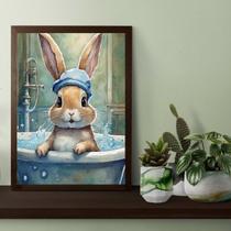 Quadro Decorativo Banheiro - Coelhinha 24x18cm Quadro Decorativo Banheiro - Coelhinha 24x18cm