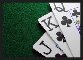 Quadro Decorativo Baralho Cartas Naipes Canastra Decoração Com Moldura