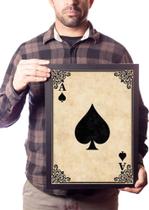 Quadro Decorativo Baralho Poker Arte As De Espadas Quadro Decorativo Baralho Poker Arte As De Espadas