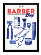 Quadro Decorativo Barbearia Barbe Shop Arte Vintage - Fanarte