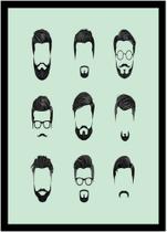 Quadro Decorativo Barbearia Barber Shop Cabeleireiro Com Moldura RC000