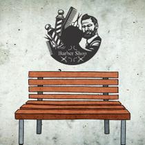 Quadro Decorativo Barbearia MDF 3mm Preto 30x30 Quadro Decorativo Barbearia MDF 3mm Preto 30x30