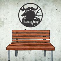 Quadro Decorativo Barbearia MDF 3mm Preto 30x30 Quadro Decorativo Barbearia MDF 3mm Preto 30x30