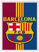 Quadro Decorativo Barcelona Futebol Clube 33X24 Vidro Branca