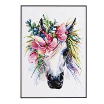 Quadro Decorativo Barcelona Unicórnio Rosa 50X70Cm Quadro Decorativo Barcelona Unicórnio Rosa 50X70Cm