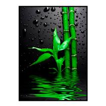 Quadro Decorativo Barcelona Verde & Gotas 50x70cm - In House Decor