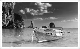 Quadro Decorativo Barco Natureza Salas Quartos Decorações Moldura Branca Q20