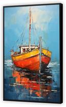 Quadro Decorativo Barco Pesca Abstrato Escritórios Salas Tela Canvas Premium