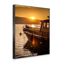 Quadro Decorativo Barco Por do Sol perfeito para quem ama momentos e a arte. Ideal para salas, quartos e escritórios.