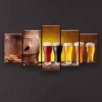 Quadro Decorativo Barril Cerveja Chopp 129x61 Sala Quarto