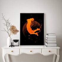 Quadro Decorativo Basquete- Jogador E Bola 45x34cm - com vidro Quadro Decorativo Basquete- Jogador E Bola 45x34cm - com vidro
