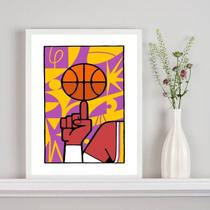Quadro Decorativo Basquete Pop Art 24X18Cm