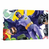 Quadro decorativo Batman e Robin Retro com Tela em Tecido Quadro decorativo Batman e Robin Retro com Tela em Tecido