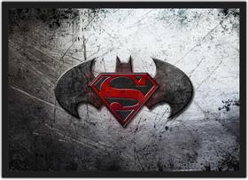 Quadro Decorativo Batman e Superman Heróis Geek Decorações Com Moldura G05 - Vital Quadros
