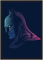 Quadro Decorativo Batman Nerd Geek Super Heróis Decorações Com Moldura