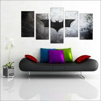 Quadro Decorativo Batman Super Heróis Salas 5 peças com Moldura